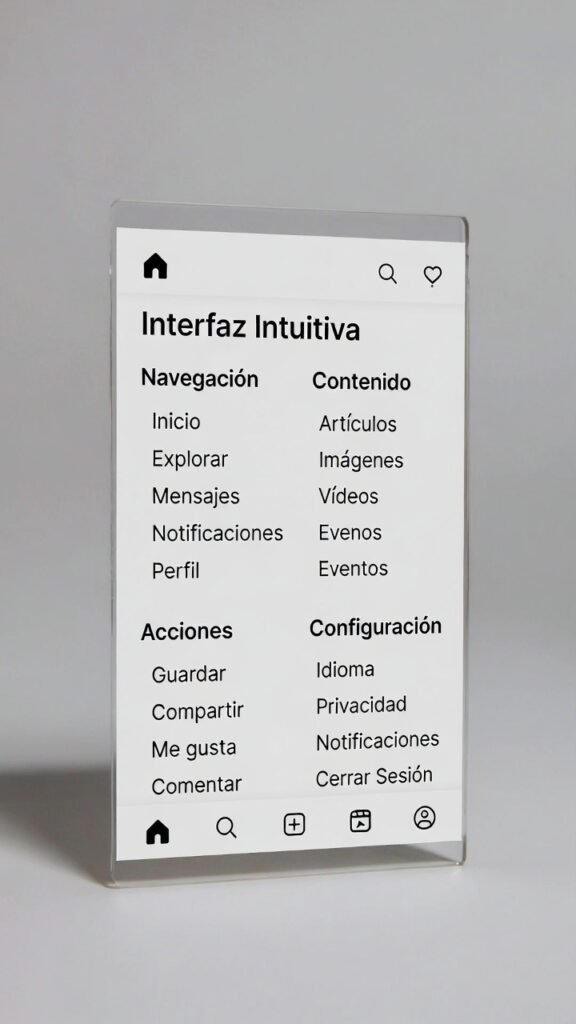 imagen de una interfaz intuitiva